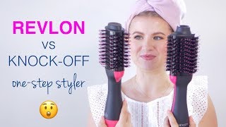 I Tried Revlon Original vs Knock Off One Step Styler  Milabu [upl. by Lenhart38]