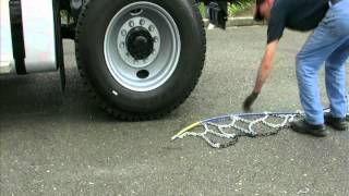 Laclede Chain Manufacturing Heavy Truck Hoop Chain Installation [upl. by Skcirdnek305]