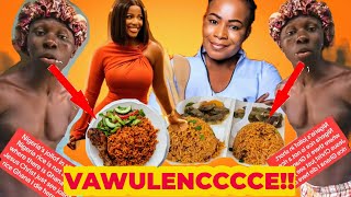 VAWULENCCCE Mr Anything Eatable From Nigeria ON HILDA BACIS JOLLOF RICE [upl. by Mcconaghy]