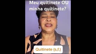 Meu quitinete OU minha quitinete [upl. by Cheslie]