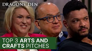 Top 3 Arts and Crafts Pitches In The Den  COMPILATION  Dragons Den [upl. by Efioa]