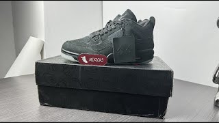 Affordable Jordan 4 Retro Kaws Black 930155001  UnboxingampReview [upl. by Oralie393]