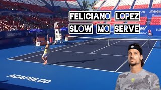 Feliciano Lopez serve in slow motion [upl. by Murdocca]