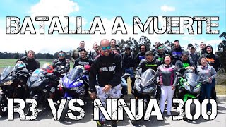 R3 VS NINJA 300  BATALLA A MUERTE FULLGASS [upl. by Idnil]