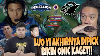 LUO YI DIPICK LAGI SETELAH 4 SEASON  ONIC KAGET  FIX DIBAN  ONIC VS REBELLION MATCH 1  MPL S13 [upl. by Cly]