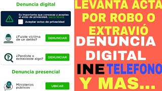 COMO LEVANTAR ACTA DE MP POR ROBO O EXTRAVIÓ DIGITAL DESDE CASA [upl. by Ronalda]