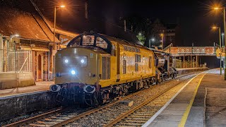 97304 Storms the Cambrian Coast with 3S71 041024 [upl. by Iatnwahs]