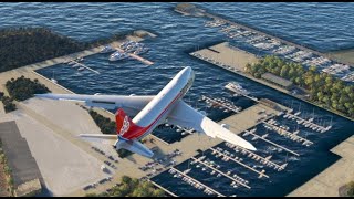 Boeing 747 crash landing at Gibraltar airport [upl. by Daj875]