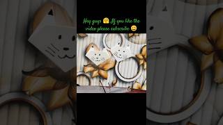 easy way to make cat face 🐱how shortsvideo trending howviralvideo [upl. by Hales]