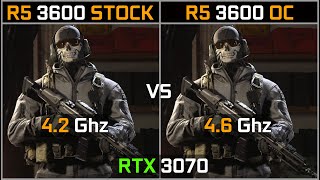 Ryzen 5 3600 Stock vs 46ghz Overclock  RTX 3070  Test in 10 Games  1080p [upl. by Eugenie314]