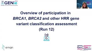 Ensuring accurate classification of BRCA1 BRCA2 and other HRR gene variants May 15 2024 [upl. by Ahsiuqat]