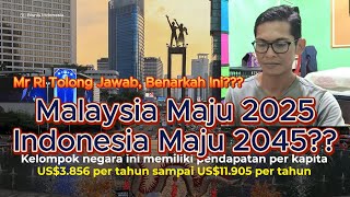 Perbezaan Ekonomi 2 Negara Malaysia Maju 2024 Indonesia Maju 2045 Mr Ri tolong Jawab Ini Kes [upl. by Ait]