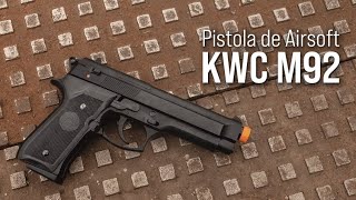 Review Completo Pistola de Airsoft KWC M92 [upl. by Lemak545]