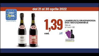 Lambrusco Grasparossa DOC seccoamabile 750 ml  EUROSPIN [upl. by Slorac]