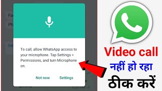 to call allow whatsapp access to your microphone tap settings permissions and turn microphone on [upl. by Callas664]