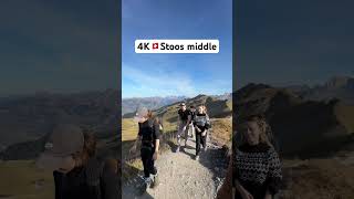 4K🇨🇭Stoos middle swissmountain sunset winter snow alps swissalps fog stoos hike views [upl. by Naujed549]