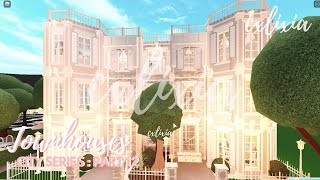 ROBLOX  Bloxburg CityTown Series Part 12 Aesthetic Family Townhouses Speedbuild amp Tour  cxlixia [upl. by Heindrick660]