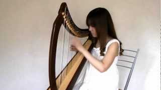 沙羅ハープSiciliana on 23strings harp 「シチリアーナ」 神山里映子 [upl. by Wira862]