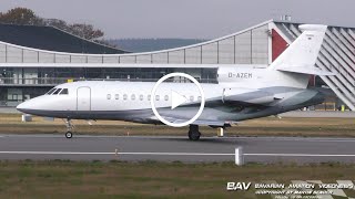 Dassault Falcon 900EX  Zeman Flugtechnik und Logistik DAZEM  landing at Memmingen Airport [upl. by Leary]