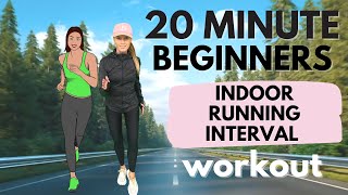 Beginners Running Workout  20 Minute Home Workout to Make Running Easy  with Running Tips [upl. by Bourque]