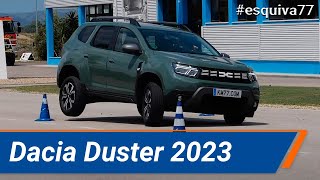 Dacia Duster 2023  Maniobra de esquiva moose test y eslalon  km77com [upl. by Wilbert566]