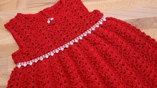 Vestido Crochet bebe 6 a 12 meses sin manga cc [upl. by Bird]