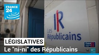 Législatives  quelle sera la stratégie des Républicains pour le second tour  • FRANCE 24 [upl. by Retla]