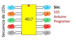 Secuencia de luces muy fácil de hacer sin 555 sin Arduino sin Programar [upl. by Sessilu]