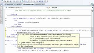 Intercept clicking on Outlook buttons VSTO example [upl. by Jola]