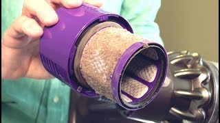 How to clean your Dyson Cyclone V10™ cordless vacuums filter [upl. by Sublett]