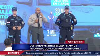 Gobierno presenta segunda etapa de reforma policial con nuevos uniformes [upl. by Acirat]