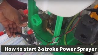 How to start 2stroke Power Sprayer  ALAP HIPOWER  AHP2S  20 Litre Tank [upl. by Daphne]