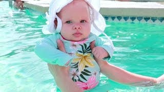 👶🏻BABYS FIRST SWIM💦 [upl. by Len]