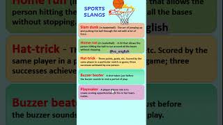 Sports Slang Words That Will Surprise You informal slang slangs vocabulary shorts VS ENGLISH [upl. by Llertnov]