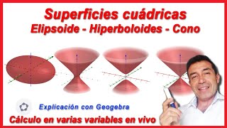 Vectorial Clase 3 Superficies cuádricas Elipsoide Hiperboloides Cono [upl. by Jacobba]