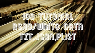 iOS Tutorial Read and Write data from txt file json file and plist file local storage guide [upl. by Idel213]