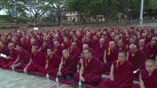 Sera Jey Monastery Monks paying [upl. by Adnovaj]