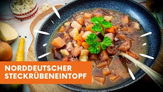 Norddeutscher Steckrübeneintopf  das einfache Rezept [upl. by Sletten]