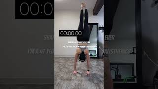 Handstand PR at 47 years old♥️🤸calisthenics over40 keeplearning [upl. by Justin]