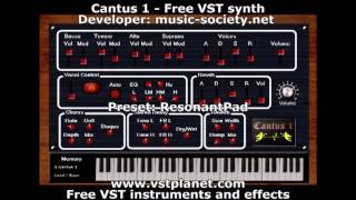 Cantus 1  Free VST synth  vstplanetcom [upl. by Firooc]