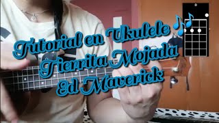 Tierrita Mojada Ed Maverick Tutorial en ukulele 🎶 [upl. by Kerwinn]