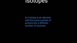 GCSE Chemistry Isotopes [upl. by Felita317]