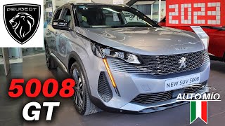 🦁 PEUGEOT 5008 GT 2023 🔥 MOTOR 16L TURBO  La más EQUIPADA  Ficha técnica [upl. by Yemane]