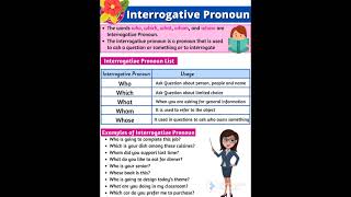 Interrogative pronouns English grammar worksheet [upl. by Reeba]