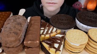 ASMR Chocolate Desserts amp Ice Cream HaagenDazs Oreo Cookie Sandwich Brownie Cheesecake Twix [upl. by Maddi497]