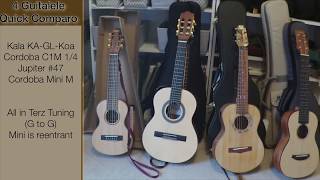 Four Guitalele Quick Comparo [upl. by Cataldo]