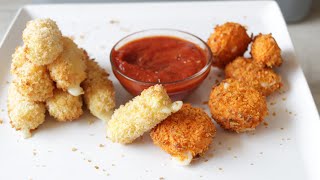 How to Make Cheese Sticks in Air Fryer  Mozzarella Sticks Recipe [upl. by Drareg]