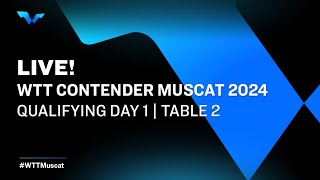 LIVE  T2  Qualifying Day 1  WTT Contender Muscat 2024 [upl. by Nataniel]