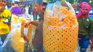 SOAN PAPDI ।। Soan Papdi Pecipe At HomeHuge Soan Papdi Sells On Street [upl. by Eissim]