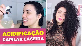 MINHA ACIDIFICAÇÃO CAPILAR CASEIRA COM VINAGRE DE MAÇÃ 🔥👩🏽‍🦱🙋‍♀️ [upl. by Eki690]